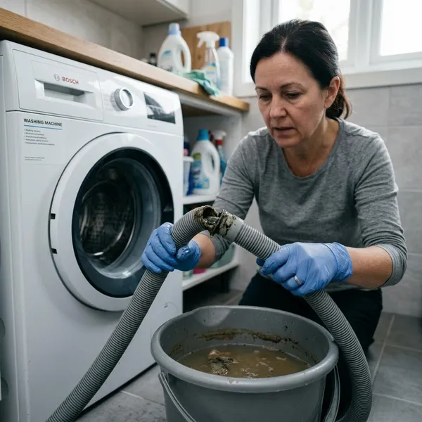 afvoerslang wasmachine schoonmaken