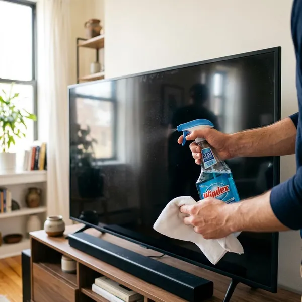 can you use glass cleaner on a tv