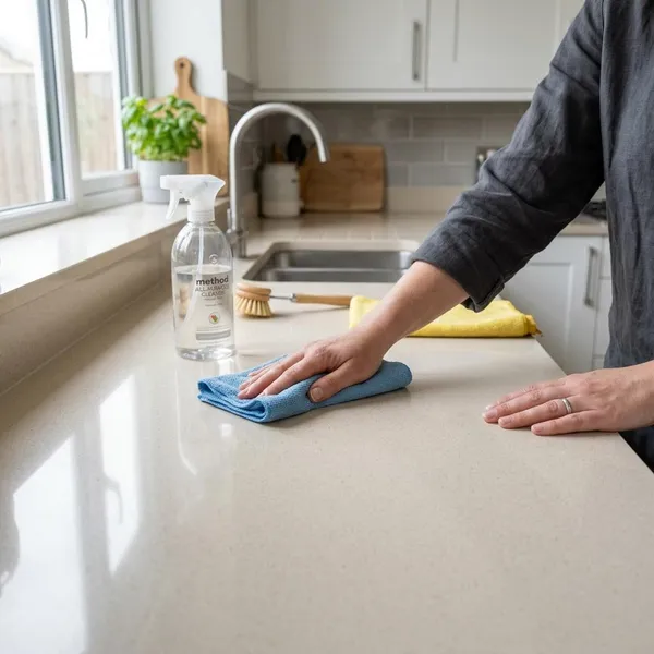 composiet aanrechtblad schoonmaken