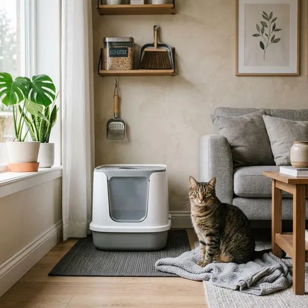 Een makkelijke kattenbakroutine voor elke week