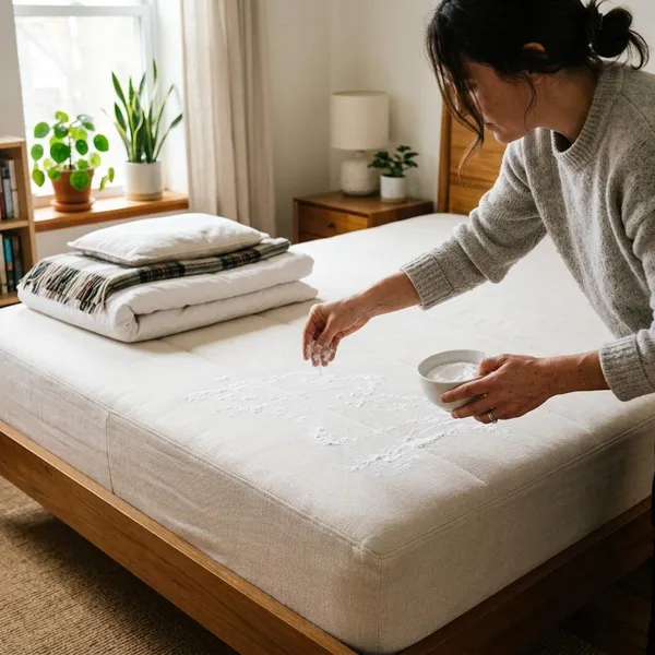 matras schoonmaken met baking soda