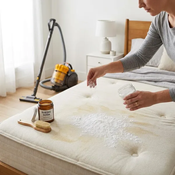 Hoe lang moet baking soda op een matras blijven liggen