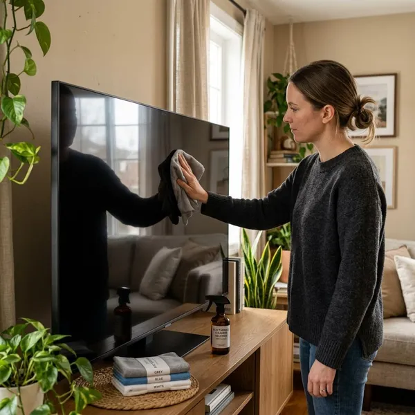 Waarom je een tv-scherm voorzichtig moet schoonmaken