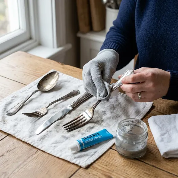 Zilver bestek schoonmaken met aluminiumfolie